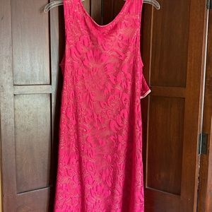 Pink lace dress